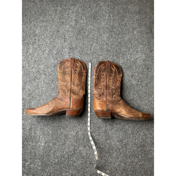 Mens Leather Lucchese N4540 Western Cowboy Boots‎ Tan Made in USA, Size 9.5B main image 7
